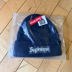 Supreme New Era Bandana Box Logo Beanie (FW19) (Black) - Authentic ✅